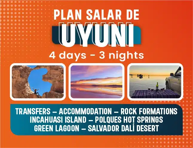 4 Days, 3 Nights Uyuni Salt Flats Tour with Private Rooms (Departure from San Pedro de Atacama)
